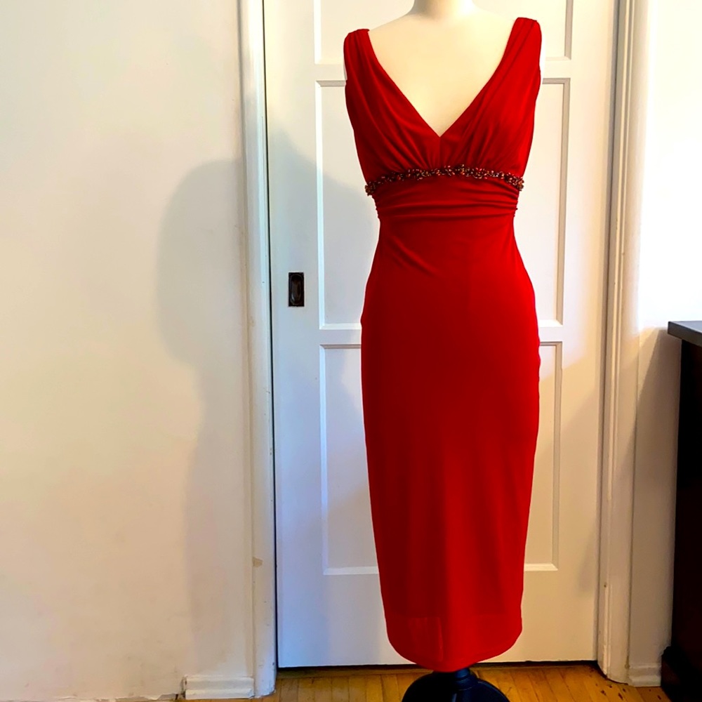 David Meister Red Dress